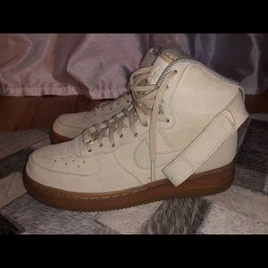 Nike Air Force Beige suede high top